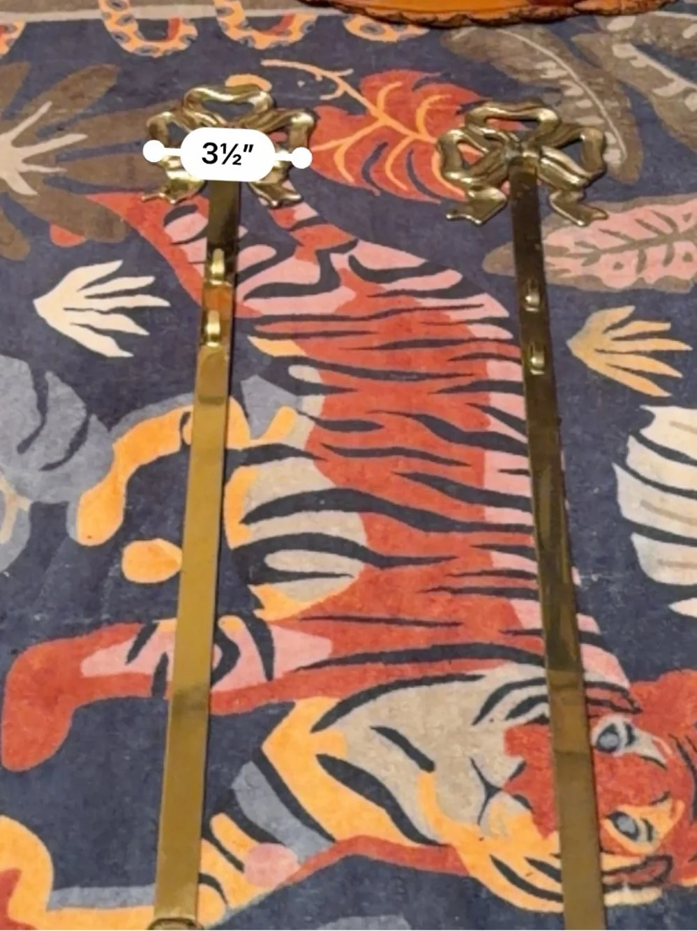 Vintage CBK Ltd. Solid Brass Bow Wall Mount Brackets Pair 1989 Hollywood Regency